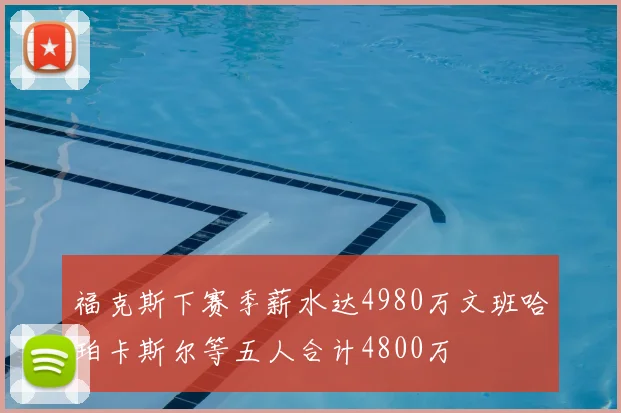 福克斯下赛季薪水达4980万文班哈珀卡斯尔等五人合计4800万